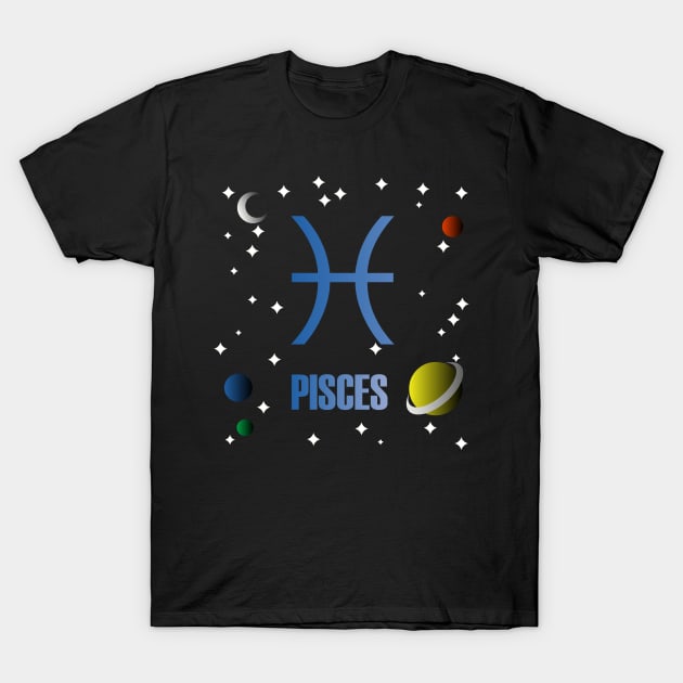 PISCES SIGN T-Shirt by RENAN1989